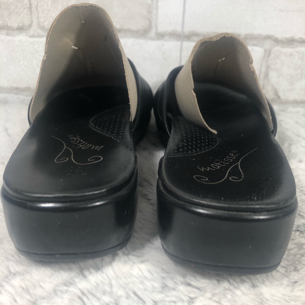 Caged Ribbed  Leather Low Platform Clogs Mules - Picture 4 of 7